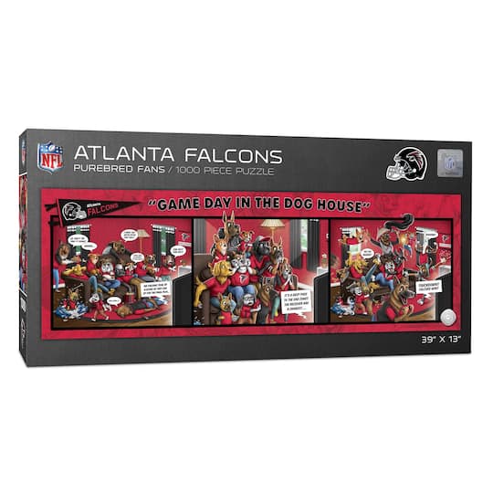 NFL Game Day in the Dog House 1,000 Piece Puzzle
